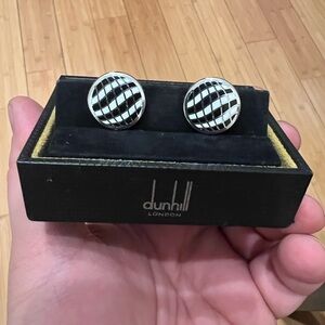 Dunhill Monochrome Checkered Cufflinks